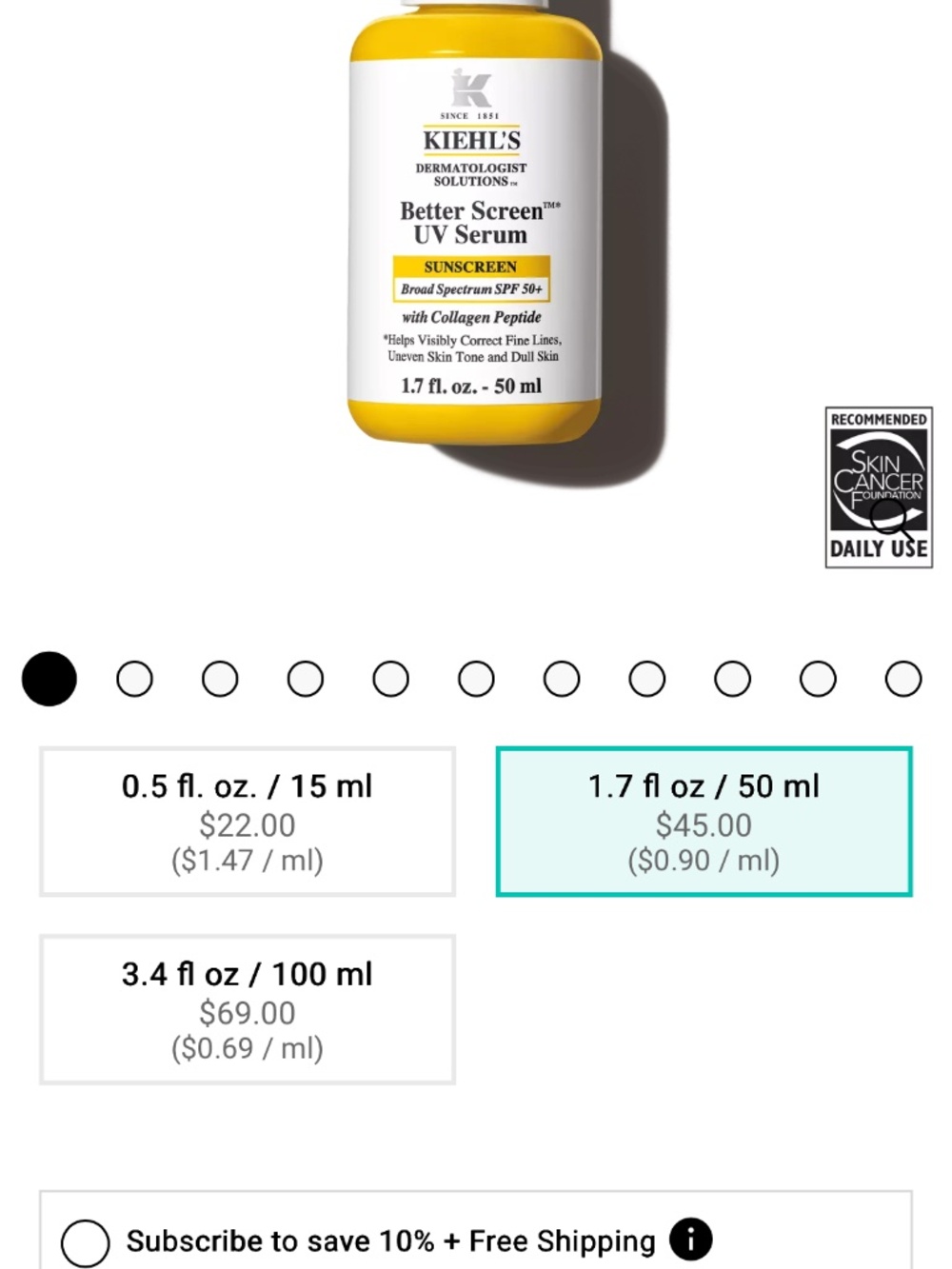 Better Screen™ UV Serum SPF 50+ Facial Sunscreen with Collagen Peptide